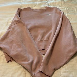 Nike Cropped Fleece Crew Neck Sweatshirt
